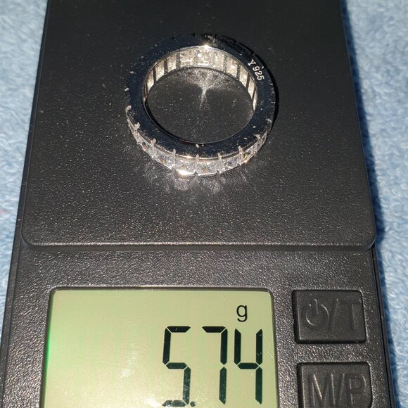 Diamonelle Sterling Silver Baguette Eternity Band - Picture 3 of 10